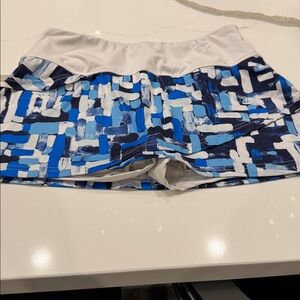 Fila Women's Blue and White Patterned Skort